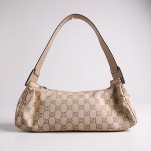 Auth New Gucci East West Beige Guccisima Shoulder Bag Rare style vintage Y2K